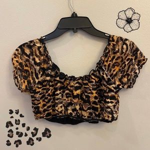 cheetah print crop top